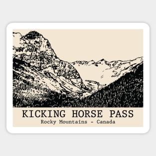 Kicking Horse Pass - Rocky Mountains Magnet